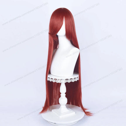 Anime 100Cm Long Staight Cosplay Synthetic Wig Black White Red Pink Brown Gold Blue Women Heat Resistant Hair High Quality Wigs
