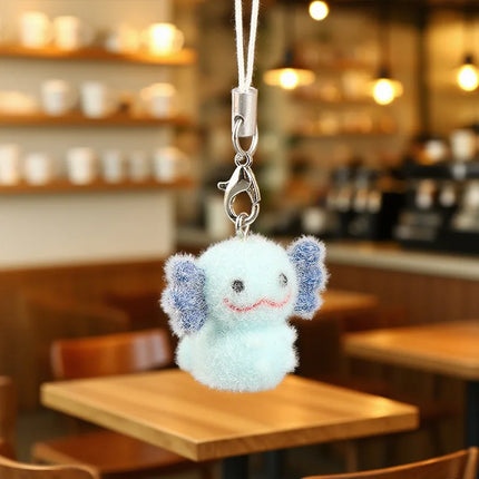 Fluffy Alpaca Elk Capybara Animal Keychains Resin Cartoon Lovely Funny Garlic Goose 3D Doll Pendant Bag Box Car Key Ring Jewelry