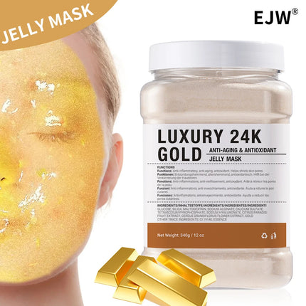 Jelly Mask Powder for Facials Pro, Turmeric Controlling Oil Deep Cleansing Blackheads Removal Peel Off Gel Face Mask Skin Care