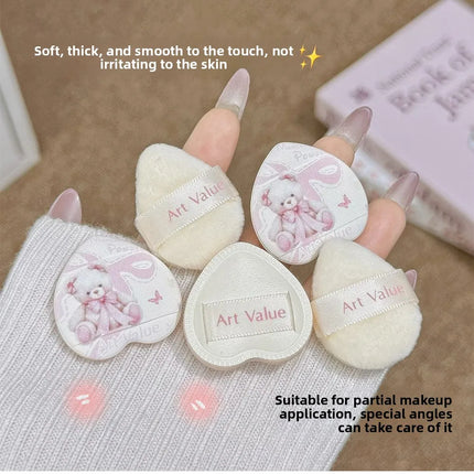 Cloud Feeling Flocked Sponge Beauty Blender Kit Powder Puff Makeup Setting Blush Concealer Dry Wet Use Foundation Brush