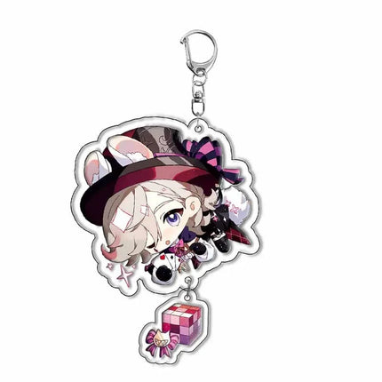 Genshin Impact Furina Clorinde Freminet Sigewinne Keychain Anime Game Pendant Accessories Gift