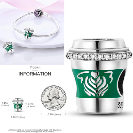 New 925 Sterling Silver Cactus Four Leaf Clover Charm Spring Green Series Bead Pendant For Original Beads Bracelet DIY Jewelry