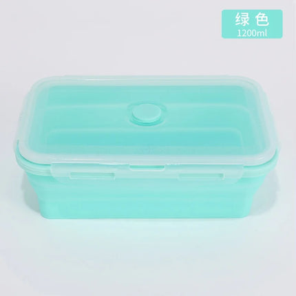 4PS Collapsible Food Storage Containers with Lids & Vent,, Kitchen Stacking Silicone Collapsible Meal Prep Container Set for