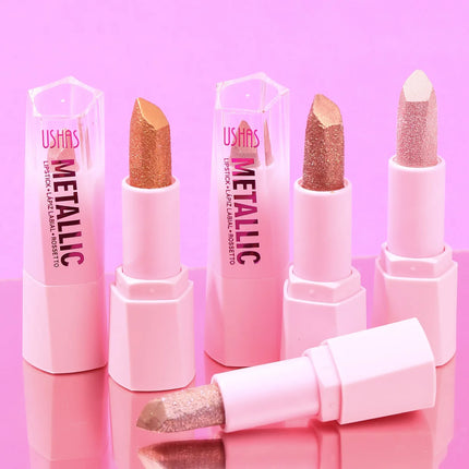USHAS New Pearlescent & Matte Lipstick Long-Lasting Transfer-Proof Waterproof Non-Stick Cup Formula