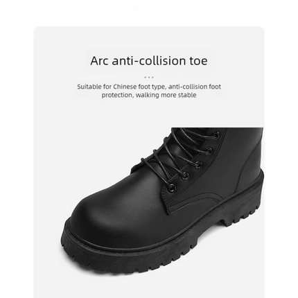 Couple's casual boots four season men's and women's high top leather boots fashion thick soled non slip plus size outdoor boots