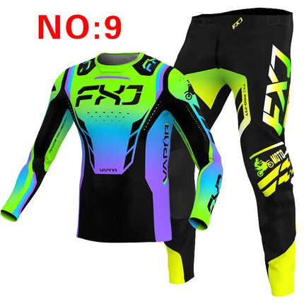 motocross child set Motorcycle jersey and pants kids clothing big boy girl Youth mx gear set Customized Number Nameracing suit
