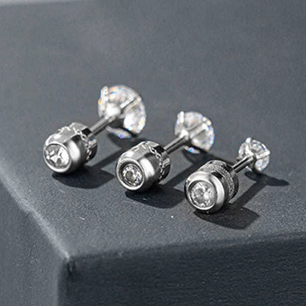 ‌2025 New Gold Color Stainless Steel Boho Zircon Stud Earrings Hypoallergenic Light Luxury Jewelry for Women, for Daily & Party
