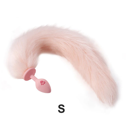 Runyu Cat Paw Anal Plug Sexy Adult Fetish Butt Plug Sexy Gadgets Penetration Anal Toy with Hairball Fox Tail But Pluk Sex Toys