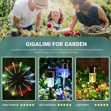 NEW 10Pack Solar Outdoor Lights Garden Lantern Solar Powered Lamp Waterproof Landscape Lighting Pathway Yard Lawn Decoration