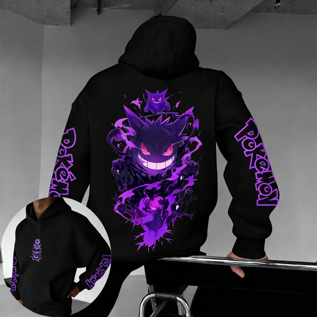 2026 Pokémon Game Gengar Collaboration Hoodie Spring/summer New Harajuku Men's and Women's Loose Casual Parent-child Sweater