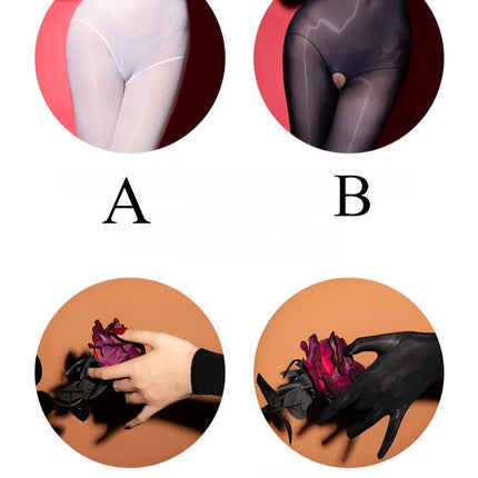 Open Crotch Bodystocking Bodysuits 6D Sex Tights Oil Shiny Smooth Pantyhose Open Bra Jumpsuit Lady Bare Chest Erotic Lingerie