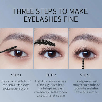 CARSLAN Dual Head 3D Mascara Curling Volume Up&Down Lashes Thick Lengthening Eyelashes Waterproof Long-wearing Mascara Makeup