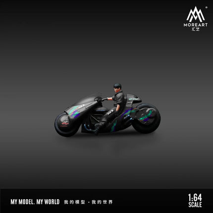 MoreArt Resin 1:64 Akira Motorcycle Doll Set Car Model Limited Edition Holiday Gifts Toys