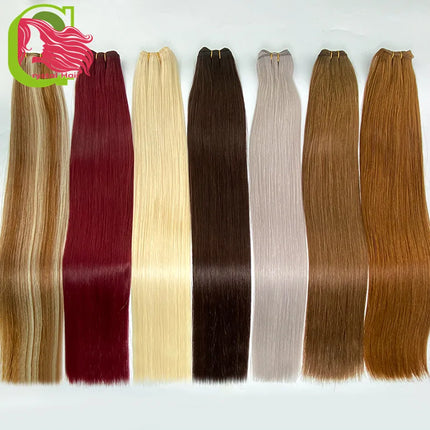 Super Full Drawn Vietnam Weft Hair Highlight Color Human Hair Bundles bone Straight Hair Weave Mixed Color Piano Color Bundles