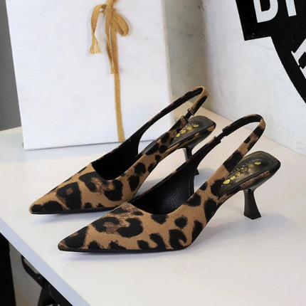 Banquet High Heels For Women Simple Slim Heels With Empty Pointed Toe Shoes With Tripping Temperament Fashionable Women's Shoes