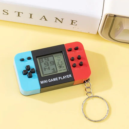 Handheld electronic game console handheld toy classic nostalgic Tetris game keychain small pendant