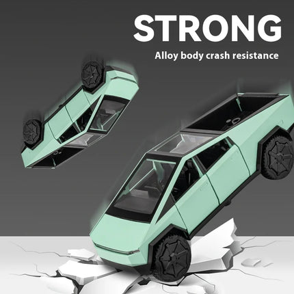 Cyber truck pickup trailer RV metal alloy toy car model die-casting off-road vehicle men's gift collection truck ornaments