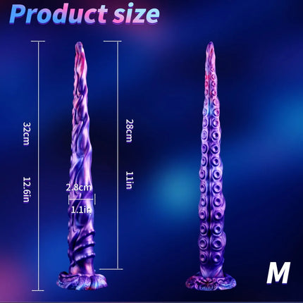Octopus Tentacle Anal Plug Realistic Suction Cup Dildo Purple Pink Gradient Adult Toy for Men Women Couples Fantasy Sex Toy