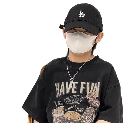 Pure Cotton Children's T-shirt Short Sleeve Boys Summer Fashion Print Top Crew Neck Casual Style Kids Clothing from China