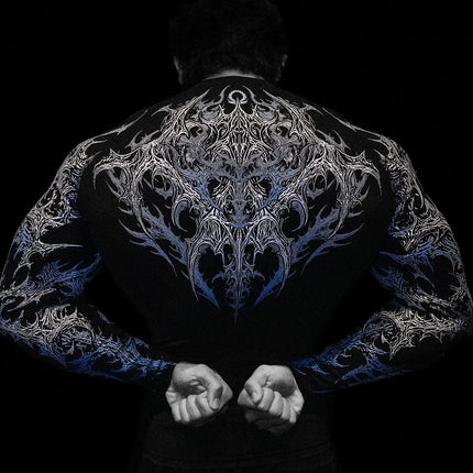 2026 New Dragon Awakening Pattern Gym Long Sleeve Top for Spring and Summer Running Swimming Weightlifting Fitness Clothes