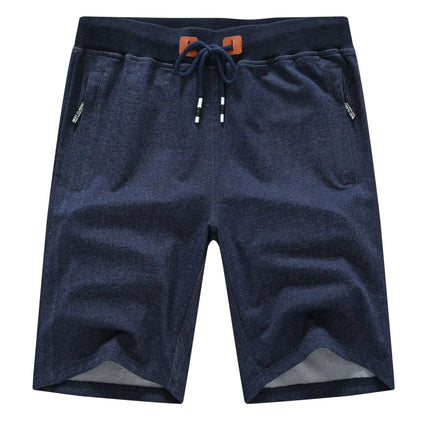 Drawstring Men's Cotton Shorts, Cozy Fit Slim Elastic Sports Shorts Man Casual Running Trendy Sweatpants Male Clothing