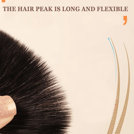 CHICHODO Professional animal hair makeup brush Precise loose powder brush powder Simple beauty tools - Goat Hair -F203