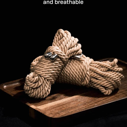 10m Shibari Bondage Rope,Soft Jute for Japanese Rope Art,Skin-Friendly for Beginners,Natural Color Skin-Safe Jute Couples Play