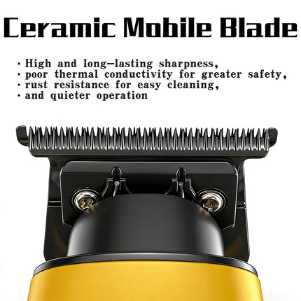 BRDCLIP BRD-729 Professional Electric Hair Trimmer 8000RPM Brushless Motor DLC Blade with Base Men BarberShop Carve Hair Clipper