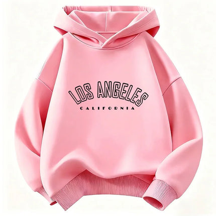 Casual Fashion Los Angeles Letter Printed  Hoodie Kids Children's Sweatshirt Hoody for Boys Girls Hoodies Hip Hop Clothes