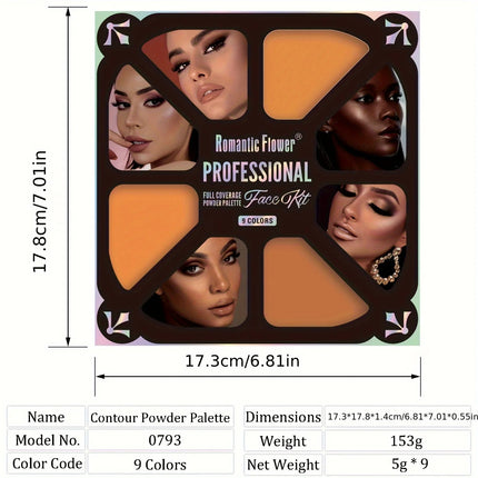 9 Colors Finishing Powder Palette Matte Natural Highlighting Fixing Waterproof Sweatproof Concealer Makeup Cosmetics For Women