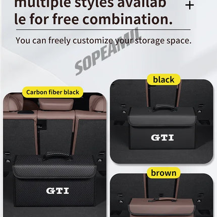 Volkswagen GTI Golf Arteon Tiguan Touareg Passat Polo Scirocco Jeeta CC Polo Car Trunk Storage Box Foldable Stowing Tidying Bag