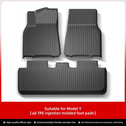 LUCKEASY For Tesla Model Y Rear Seat Backrest Protective Pad Trunk Mat Anti-Kick Pad Car Interior Accessories 2021-2024