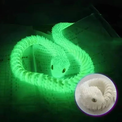 3D Printed Snake Movable Joint Fidget Toy Figurine Simulation Snake Office Desktop Ornament Gifts Crafts Figurines Miniatures