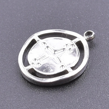 5pcs/Lot High Quality Stainless Steel Cross Pendants For Jewelry Making Supplies Metal Rose Lava Ankh Cross Charms DIY Materials