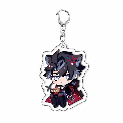 Genshin Impact Furina Arlecchino Neuvillette Lynette Lyney Wriothesley Keychain Anime Game Pendant Accessories Gift