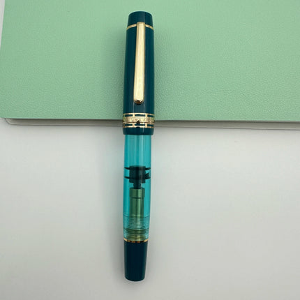 Wingsung/Junlai 630 Resin Fountain Pen NO.8 Iraurita Fine Nib Brief Piston Gold Clip Business Writing school Stationery Gifts
