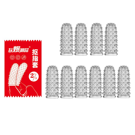Finger Condom, Cock Ring & Penis Head Sleeve Set - Clitoris Massager, Reusable Multi-Function Adult Sex Toys for Couples