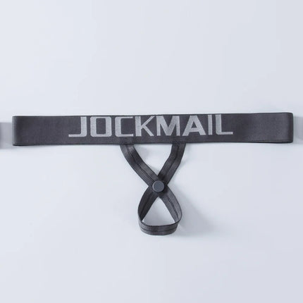Jockmail Men Ring Underwea Homosexual Ropa Interior Sex Para Bragas Hombre New Hollow Ring T-Back Button Adjustable Jockstrap