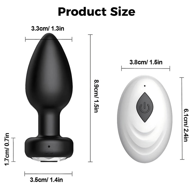 Soft Silicone Anal Plug Mini Erotic Bullet Vibrator Butt Plug Sex Toy for Men Women Gay Couples Anal Prostate Stimulator