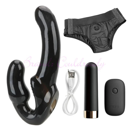 Wireless Strap-on Double Heads Dildo Vibrators Sex Toys for Women Couple Vagina Prostate Massager for Female