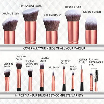 Professional 3/14/16Pcs Makeup Brushes Set Soft Fluffy Eye Shadow Foundation Concealer Blending Blush Brushes Women Beauty Tools