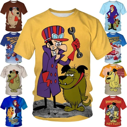 Summer Fashion Cartoon Character 3D Printing Men's Short-sleeved T-shirt Hip-hop Unisex Casual Round Neck T-shirt Top Streetwear