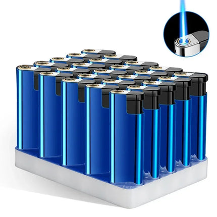 Outdoor Windproof Direct Spray Blue Flame Turbine Lighter Portable Butane Cigarette Lighter Ignition Smoking Accessories Tools
