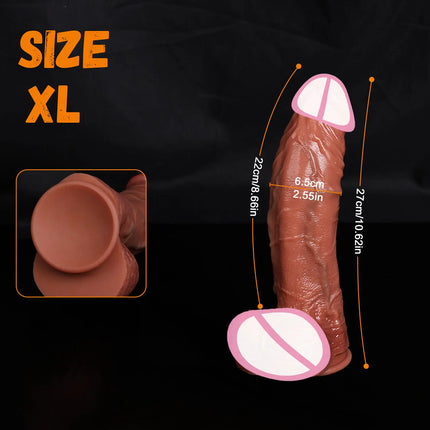 Oversize Realistic Dildo Vagina Anal Masturabtion Soft Silicone Penetration Penis G-Point Stimulator Dick Sex Toys for Women Men