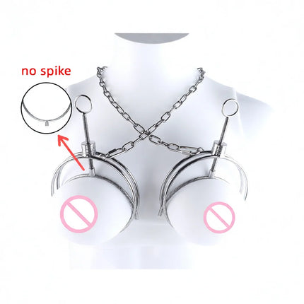 QKKQ Stainless Steel Chest Clamp And Restrain Breast Bondage Nipple Stimulation Pleasure BDSM Sex Toys For Women Men Adult Toy