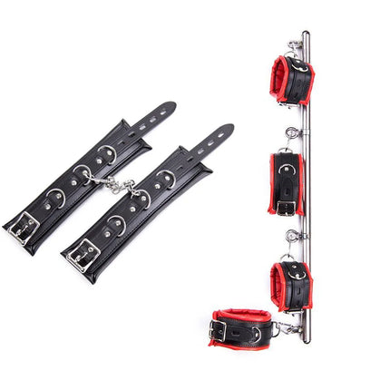 Female BDSM Handcuff Restraint Open Leg Bar Spreader Sex Toy SM Slave Adult Sex Game Harness Neck Collar Hand Ankle Cuffs Kits