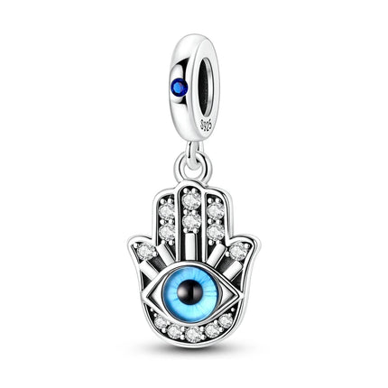 Blue Series 925 Sterling Silver Owl Butterfly Pirate Ship Car Beetle Clogs Charm Fit DIY Bracelet Necklace Fun Matching Gifts