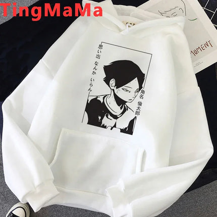 Oya Oya Oya Haikyuu Japanese Anime Hoodies Men Kawaii Cartoon Nekoma Graphic Streetwear Kuroo Volleyball Sweatshirts Male