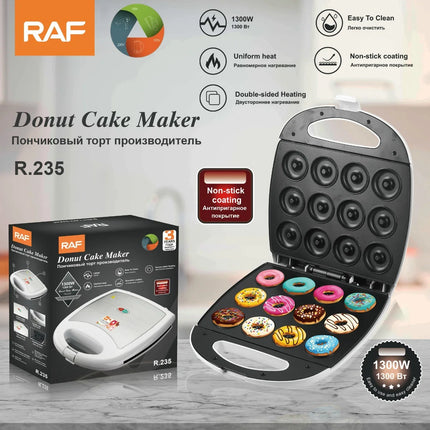 European Standard Mini Donut Cake Machine RAF Cross-Border Household Light Food Baking Electric for US Plug Internet Celebrity