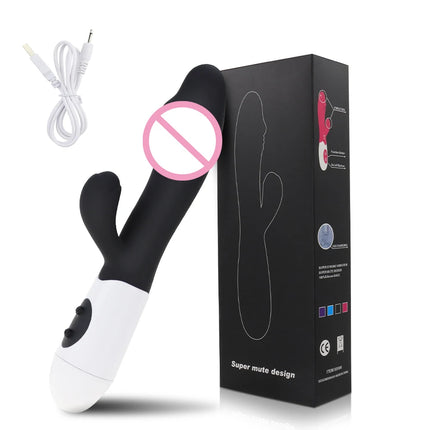 Rabbit Powerful Vibrating Massager Women's G-Spot Vagina Clitoral Nipple Stimulator Sex Toy for Sexy Adult Women Masturbation